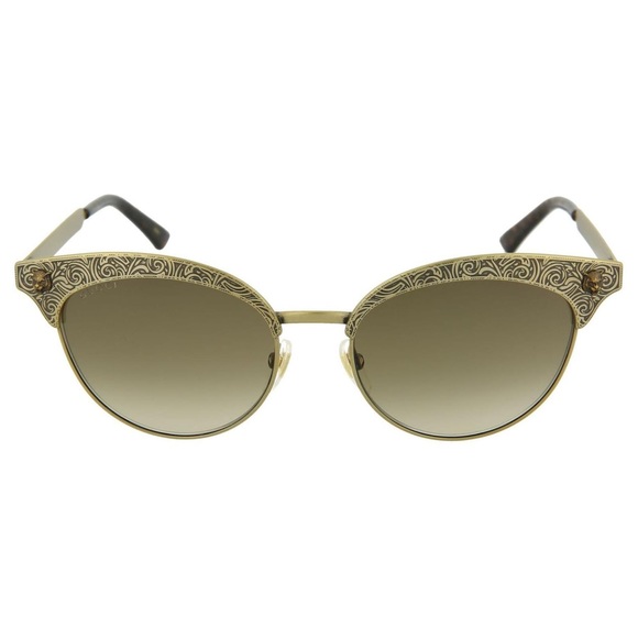 NEW Gucci Gold Round Sunglasses - Picture 1 of 3